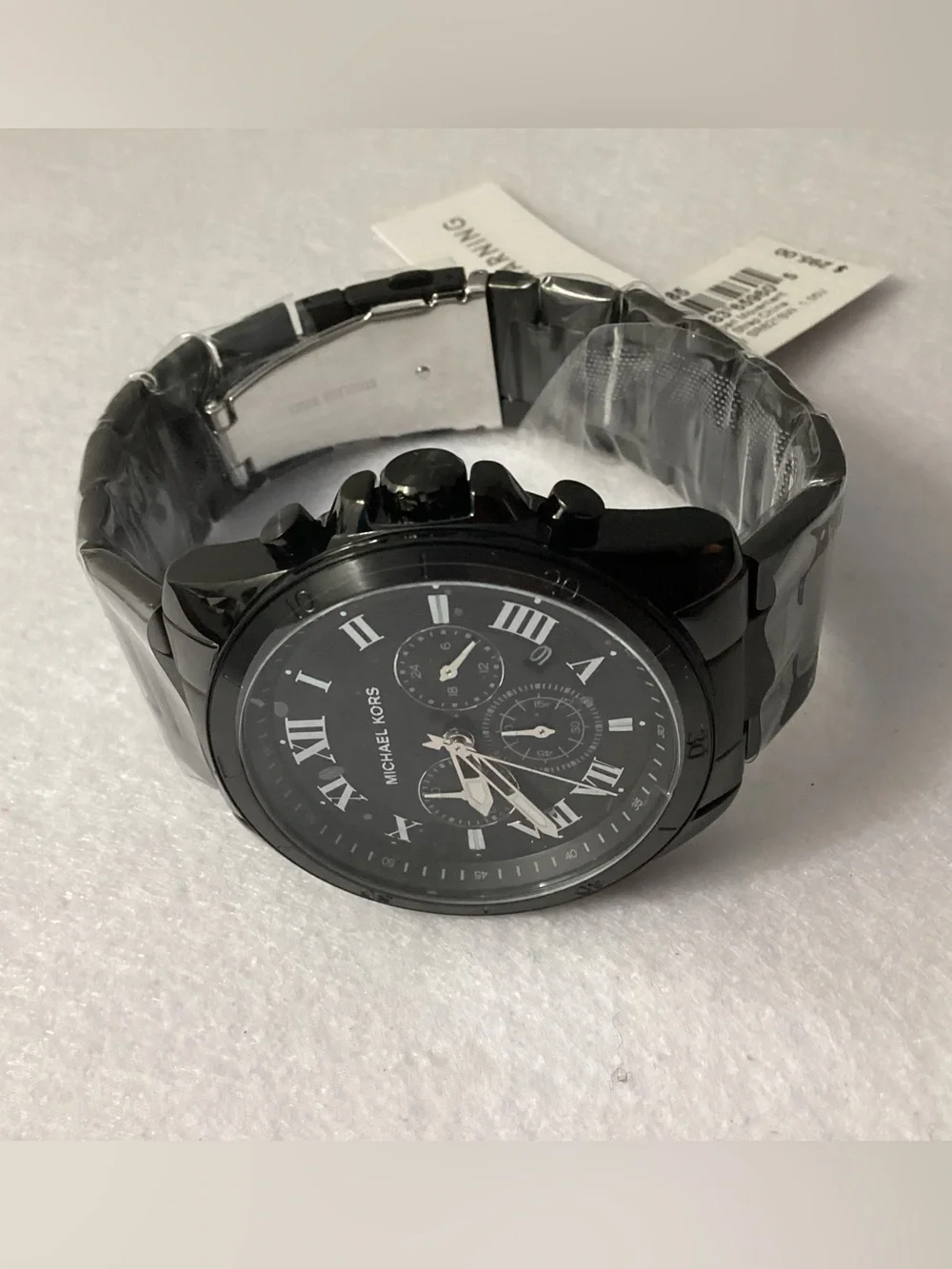 Michael Kors Alek Chronograph Black Stainless Steel Watch 44mm